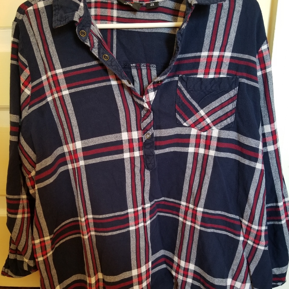 Light weight flannel top